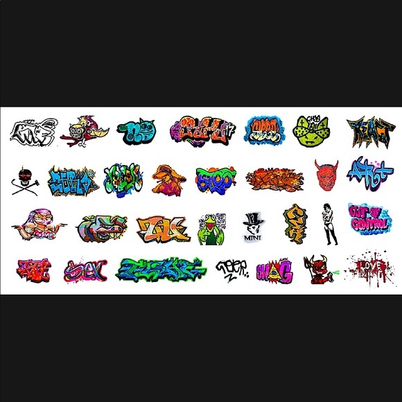 💌BO/GO$6 Graffiti Sex water Transfer Nail Decals - Picture 2 of 4